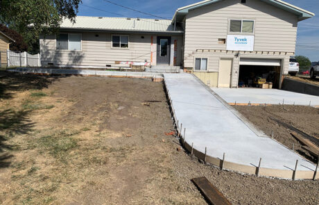 Residential walkway and garage slab